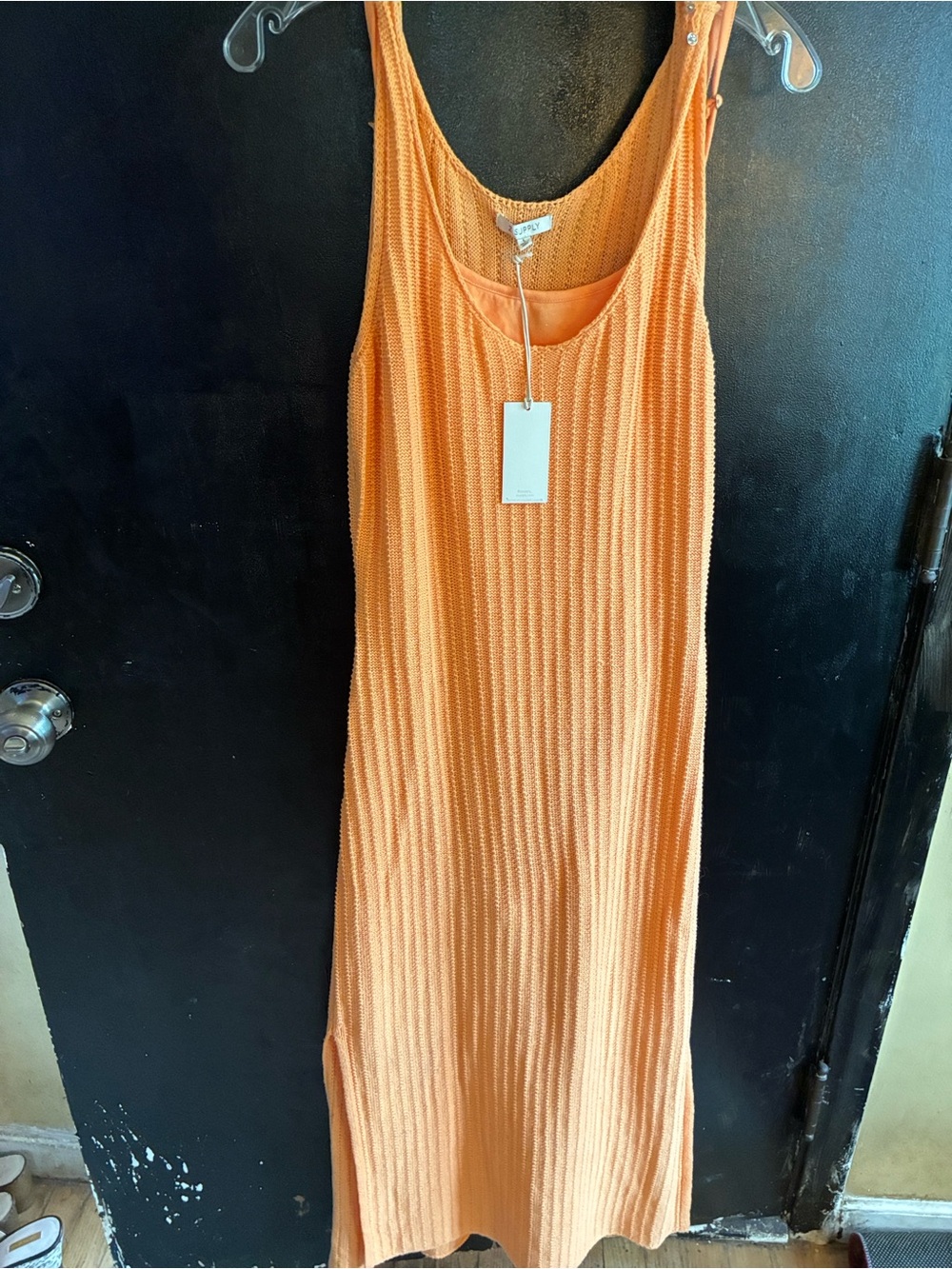 Z Supply Crochet Maxi Cotton Blend Melon L